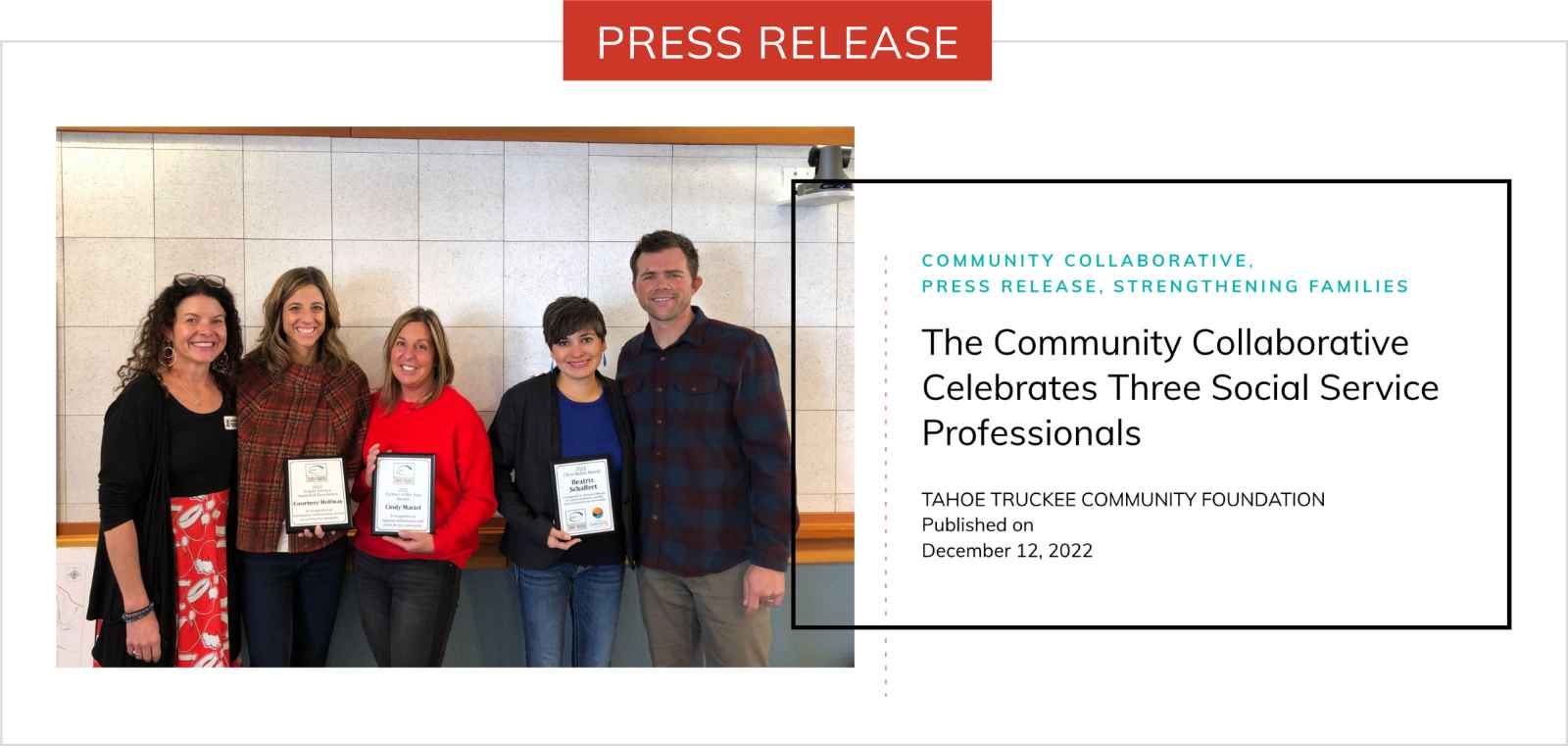 The Community Collaborative Celebrates Three Social Service Professionals